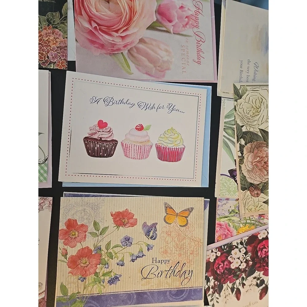 Assorted Birthday Cards & Envelopes Lot Of 21 Greeting Cards New Vibrant Design